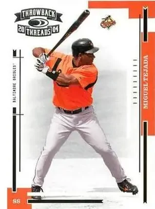 2004 Donruss Throwback Threads #27 - Miguel Tejada - Baltimore Orioles