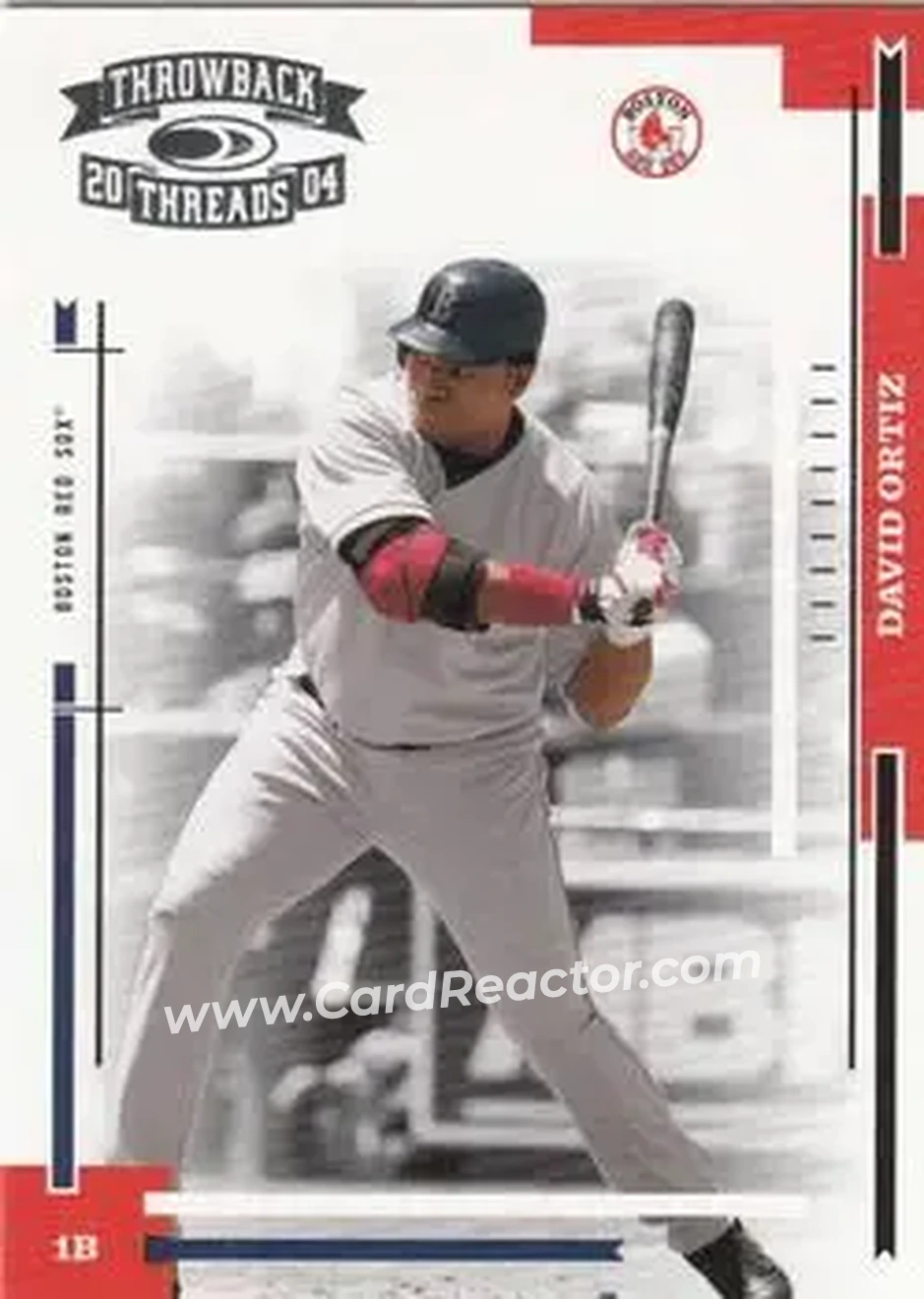 2004 Donruss Throwback Threads #30 - David Ortiz - Boston Red Sox - Front