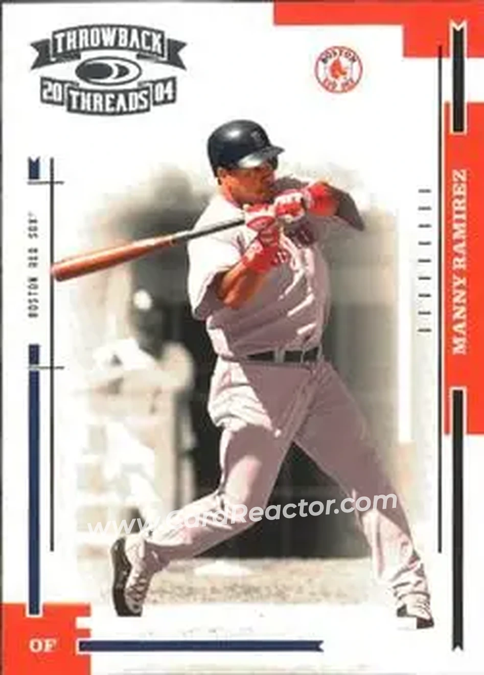 2004 Donruss Throwback Threads #34 - Manny Ramirez - Boston Red Sox - Front 2004 Donruss Throwback Threads #34 - Manny Ramirez - Boston Red Sox - Front