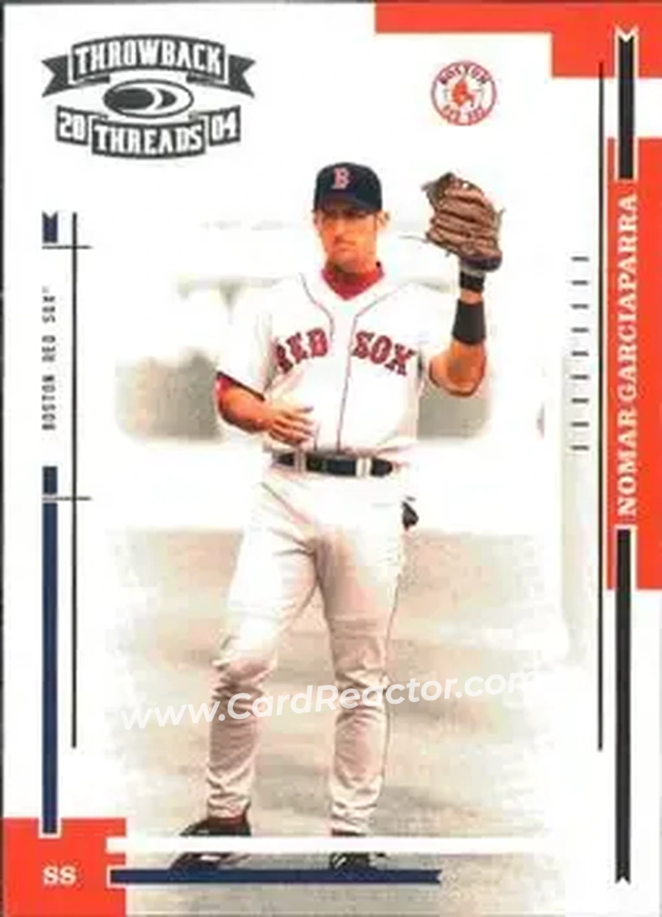 2004 Donruss Throwback Threads #35 - Nomar Garciaparra - Boston Red Sox - Front 2004 Donruss Throwback Threads #35 - Nomar Garciaparra - Boston Red Sox - Front