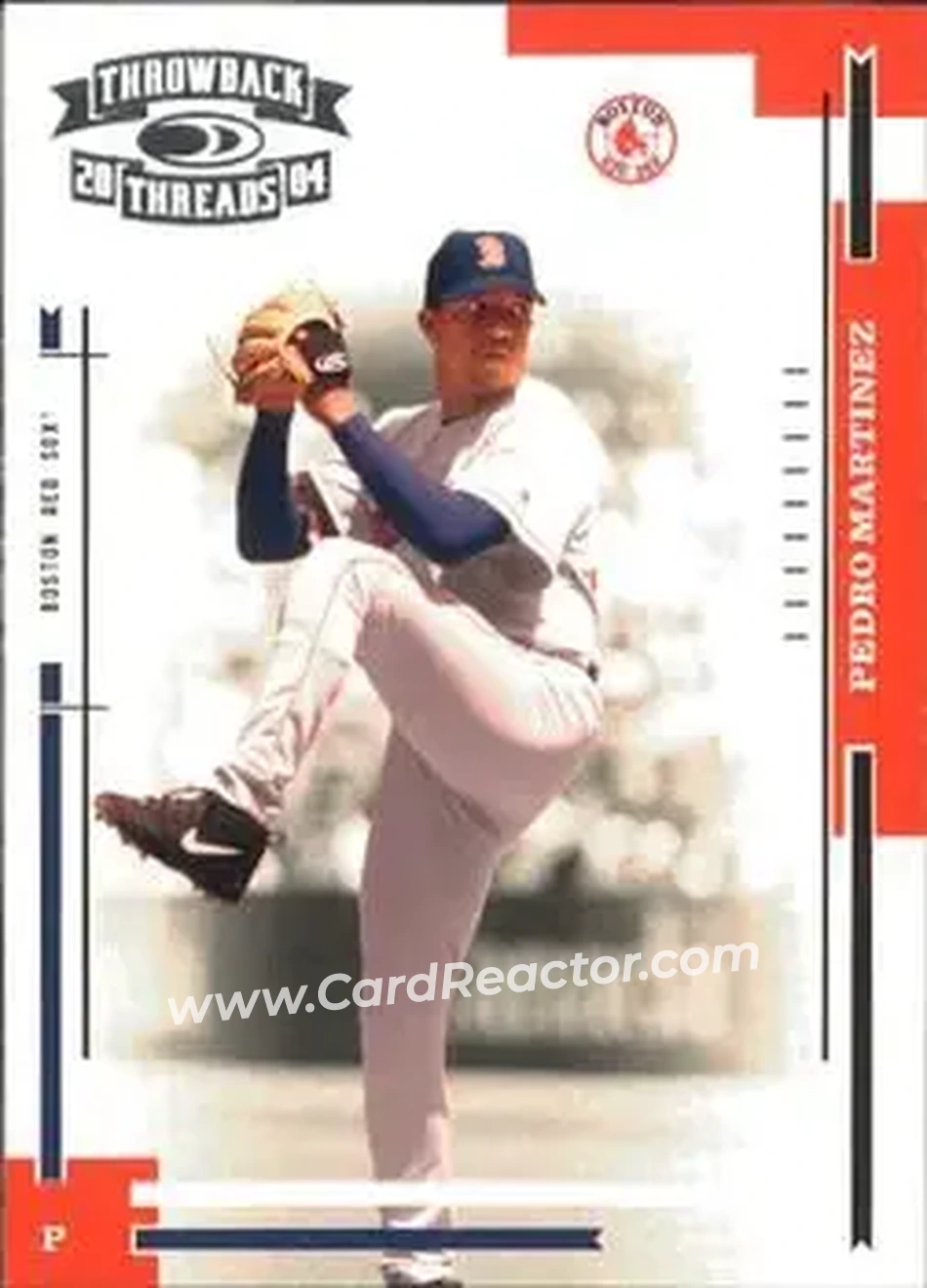2004 Donruss Throwback Threads #36 - Pedro Martinez - Boston Red Sox - Front