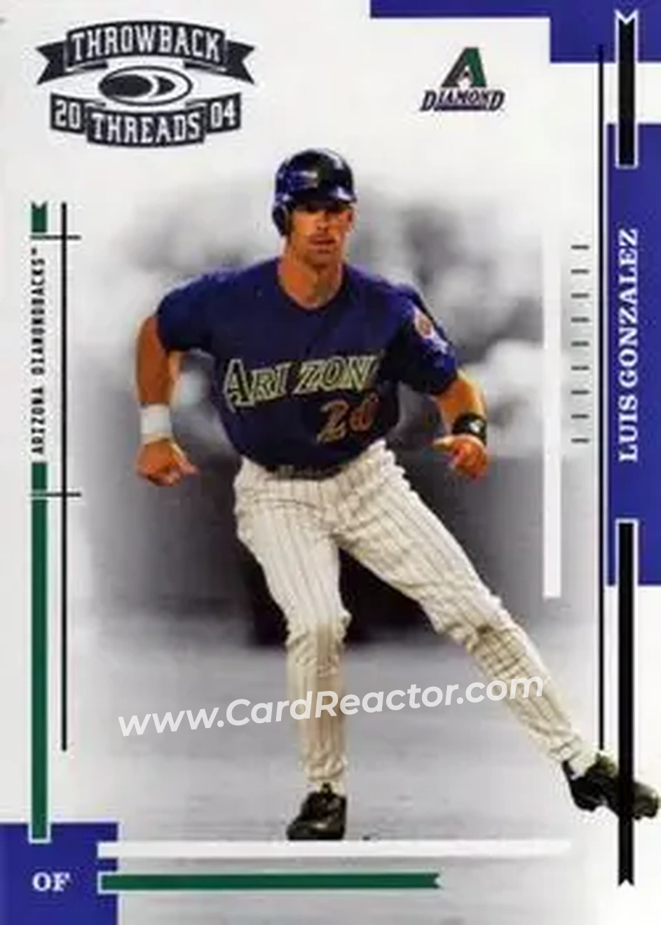 2004 Donruss Throwback Threads #9 - Luis Gonzalez - Arizona Diamondbacks - Front