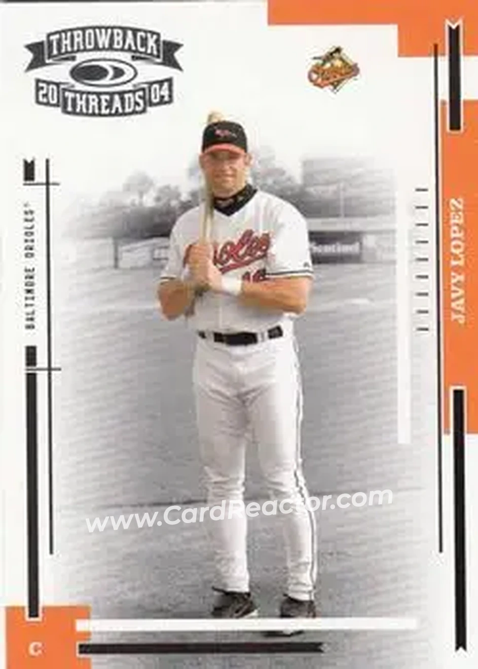 2004 Donruss Throwback Threads #22 - Javier Lopez - Baltimore Orioles - Front