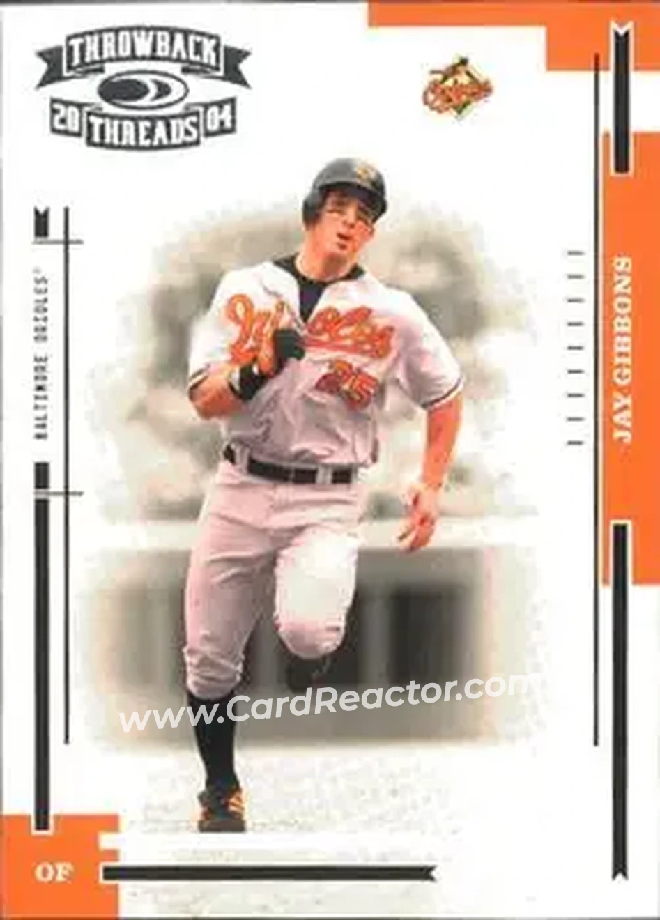 2004 Donruss Throwback Threads #23 - Jay Gibbons - Baltimore Orioles - Front