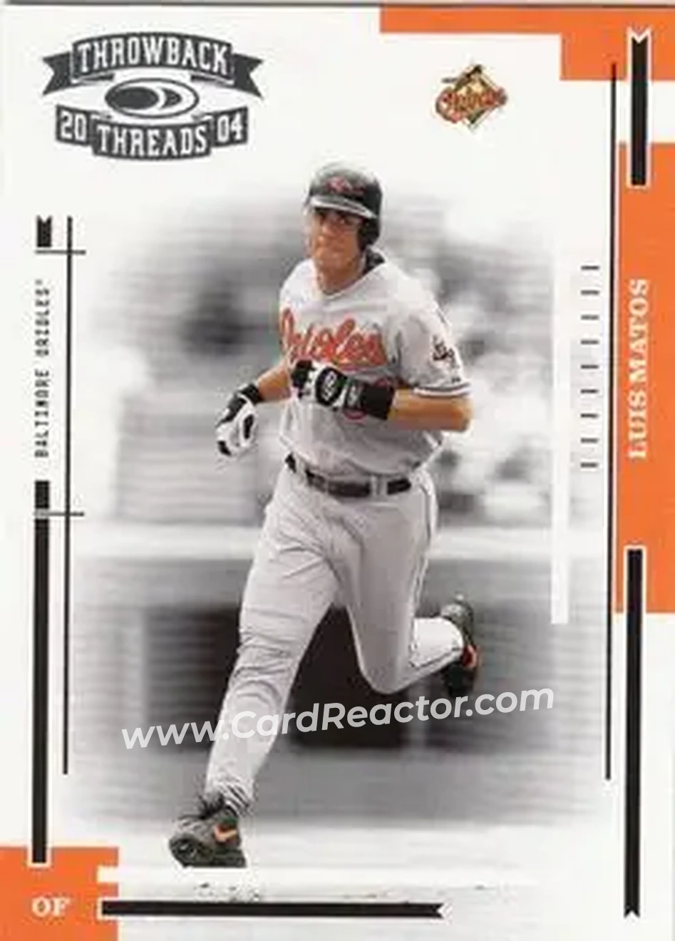 2004 Donruss Throwback Threads #25 - Luis Matos - Baltimore Orioles - Front