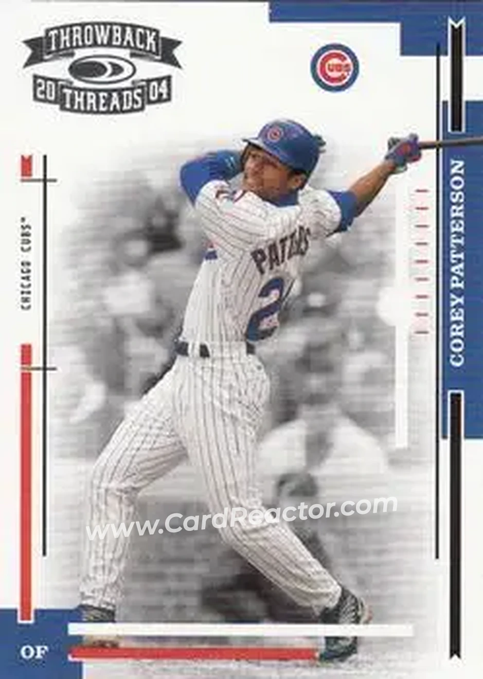 2004 Donruss Throwback Threads #39 - Corey Patterson - Chicago Cubs - Front