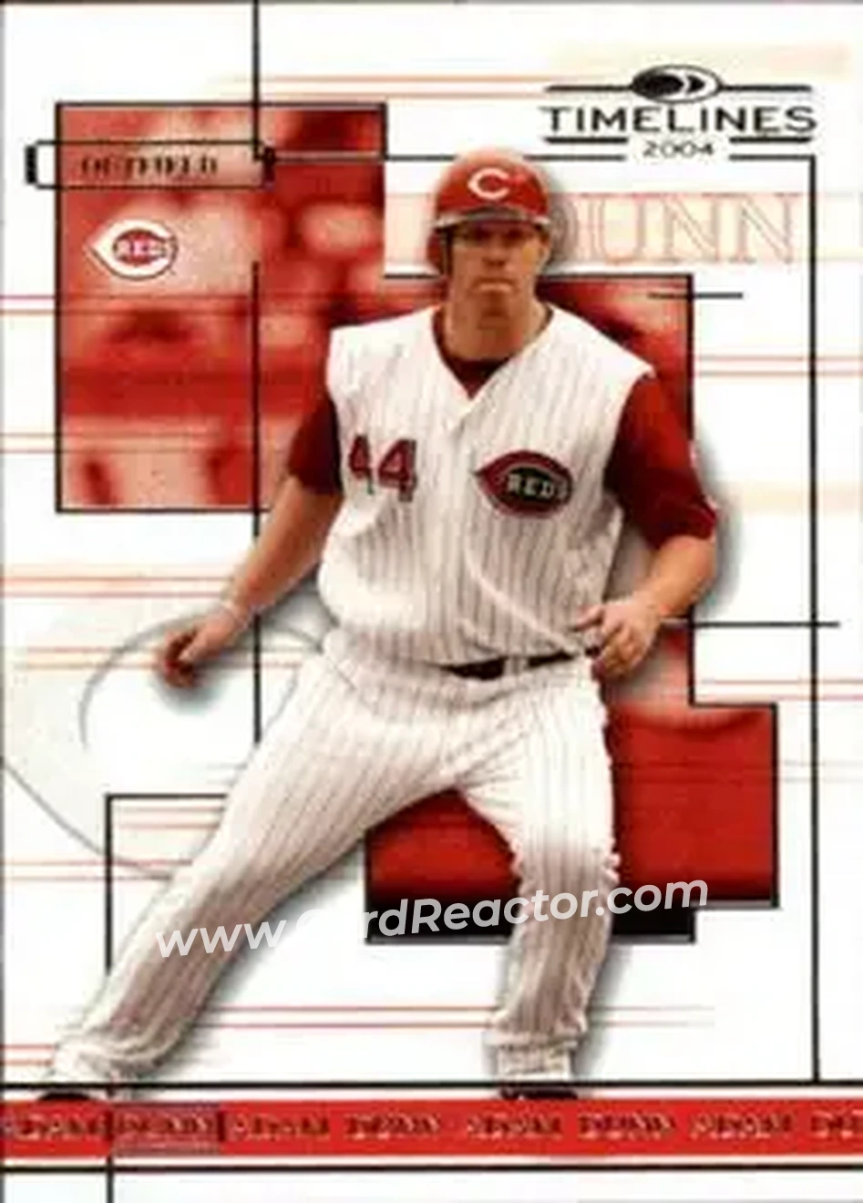 2004 Donruss Timelines #1 - Adam Dunn - Cincinnati Reds - Front 2004 Donruss Timelines #1 - Adam Dunn - Cincinnati Reds - Front