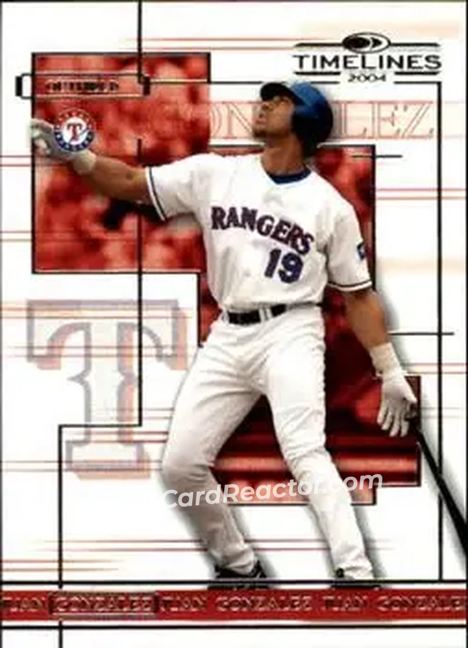 2004 Donruss Timelines #26 - Juan Gonzalez - Texas Rangers - Front