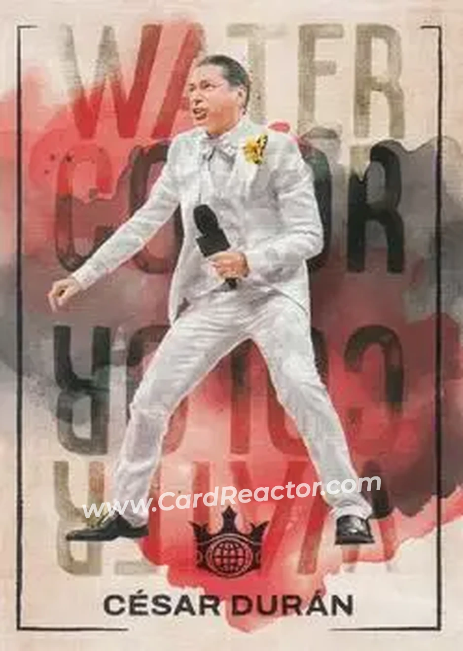 2026 Panini Ring Royalty MLW - Water Color #21 - César Durán - Front 2026 Panini Ring Royalty MLW - Water Color #21 - César Durán - Front
