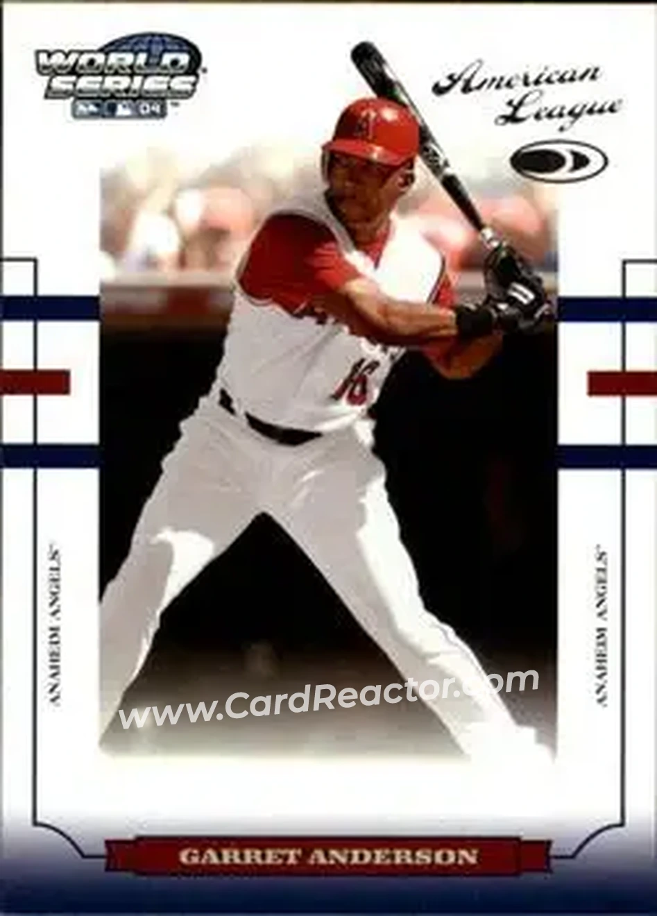 2004 Donruss World Series #WS-3 - Garret Anderson - Anaheim Angels - Front 2004 Donruss World Series #WS-3 - Garret Anderson - Anaheim Angels - Front