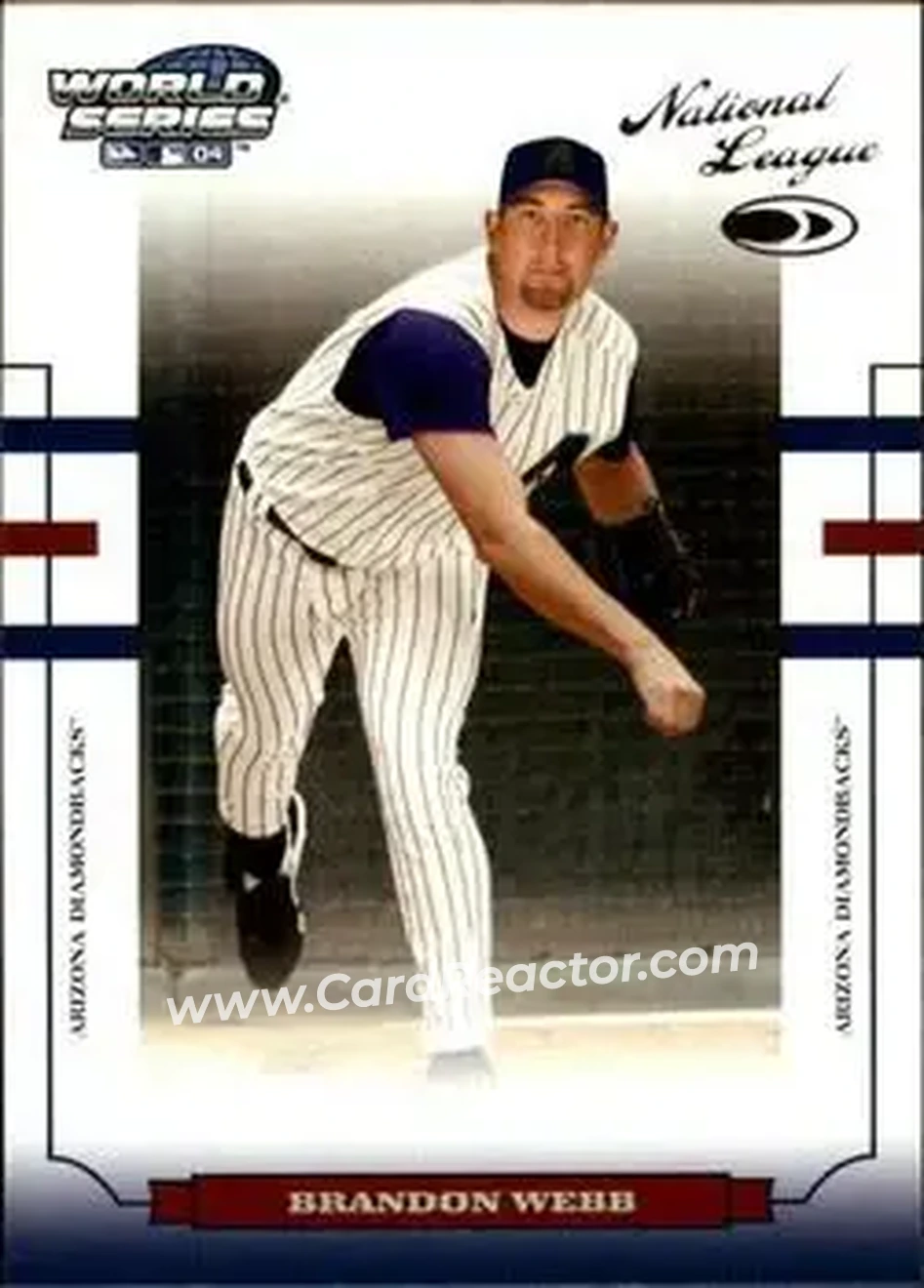 2004 Donruss World Series #WS-7 - Brandon Webb - Arizona Diamondbacks - Front
