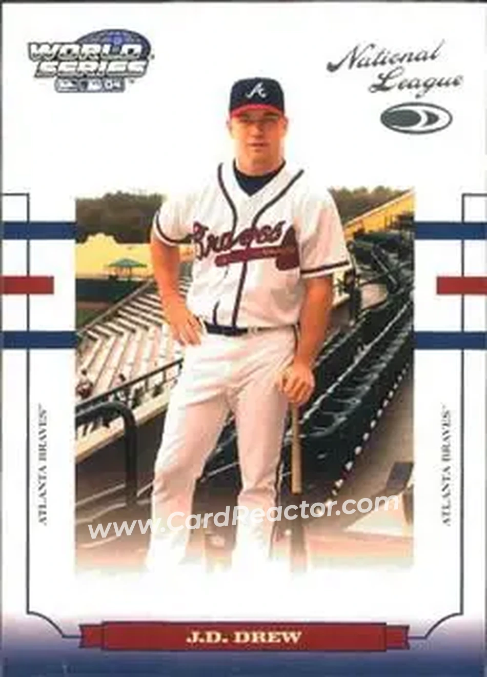 2004 Donruss World Series #WS-15 - J.D. Drew - Atlanta Braves - Front