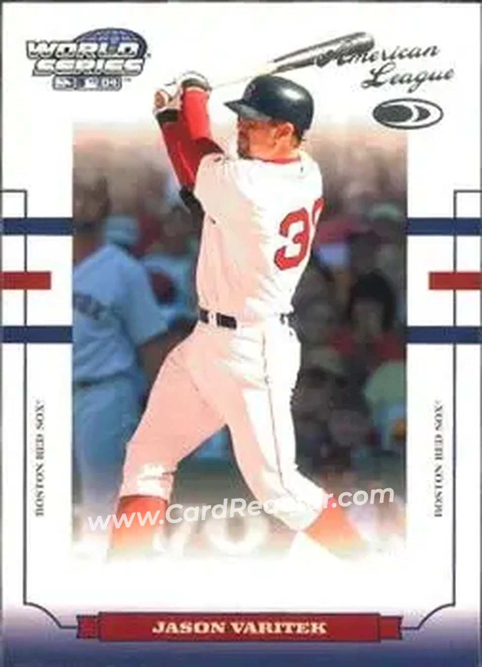 2004 Donruss World Series #WS-27 - Jason Varitek - Boston Red Sox - Front 2004 Donruss World Series #WS-27 - Jason Varitek - Boston Red Sox - Front