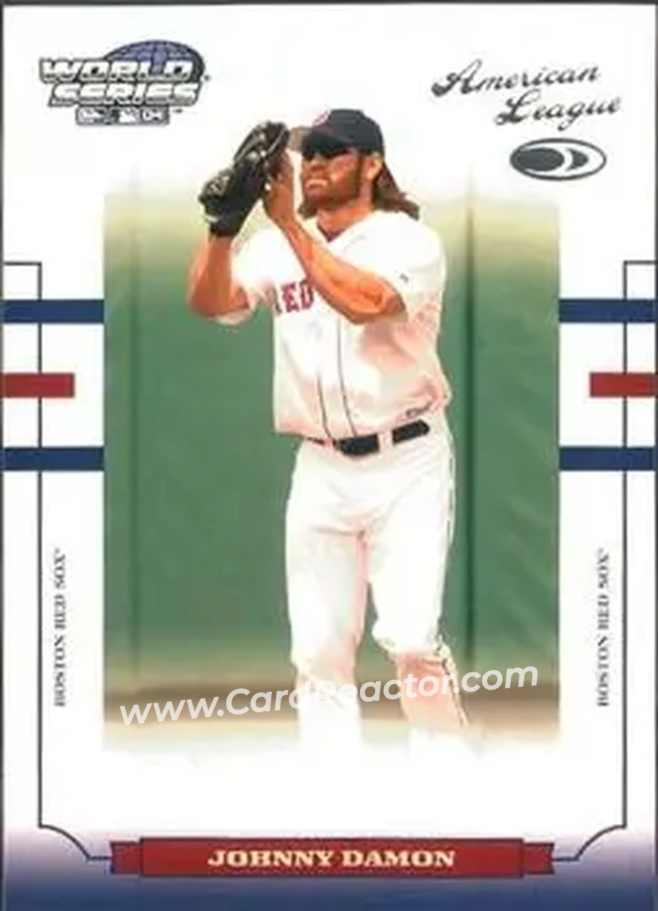 2004 Donruss World Series #WS-29 - Johnny Damon - Boston Red Sox - Front 2004 Donruss World Series #WS-29 - Johnny Damon - Boston Red Sox - Front