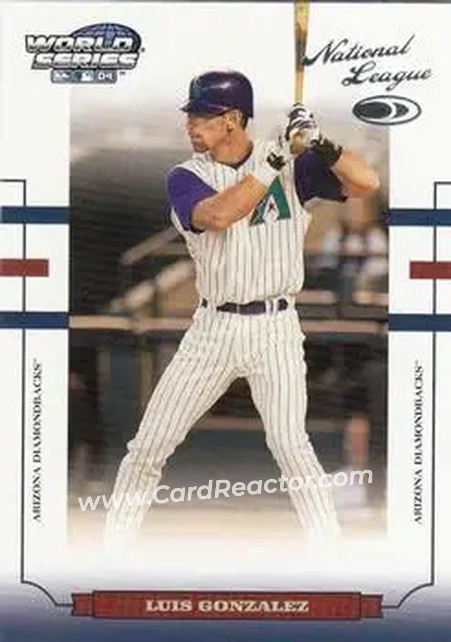 2004 Donruss World Series #WS-8 - Luis Gonzalez - Arizona Diamondbacks - Front