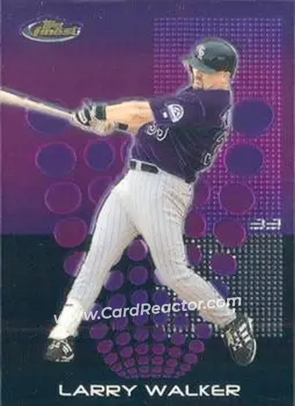 2004 Finest #16 - Larry Walker - Colorado Rockies - Front