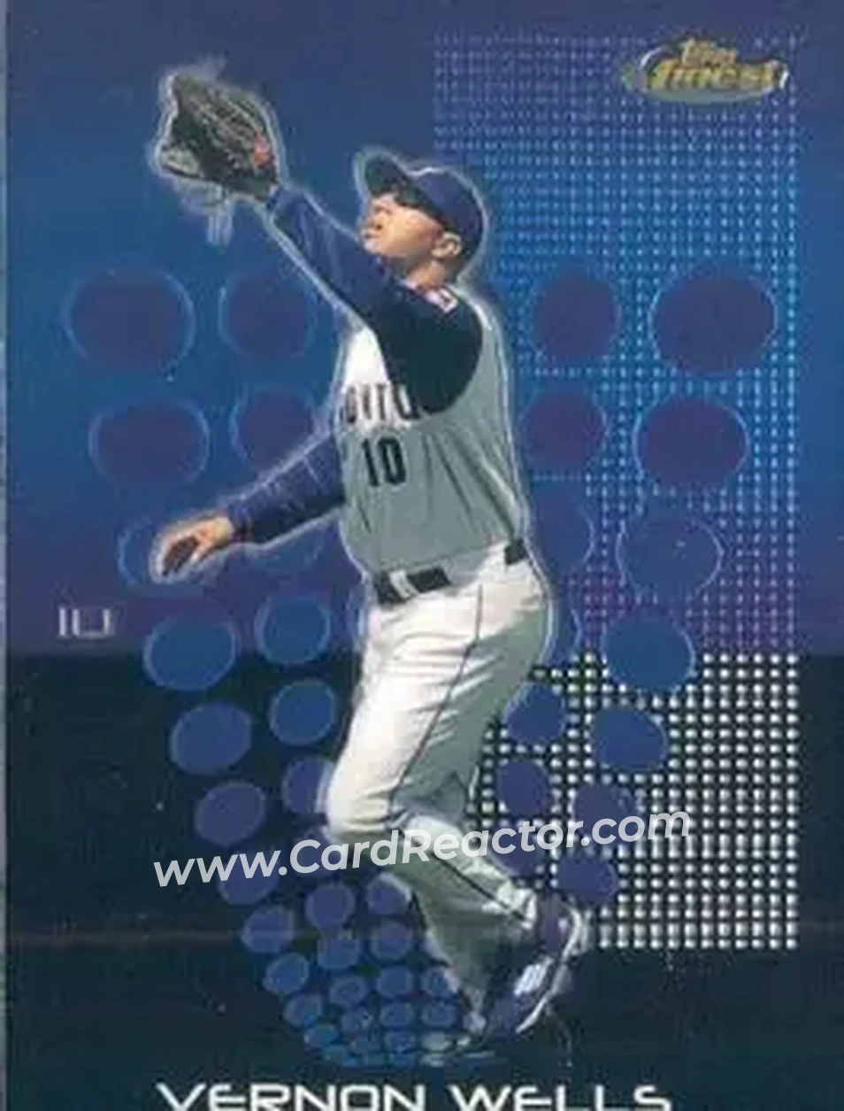 2004 Finest #25 - Vernon Wells - Toronto Blue Jays - Front
