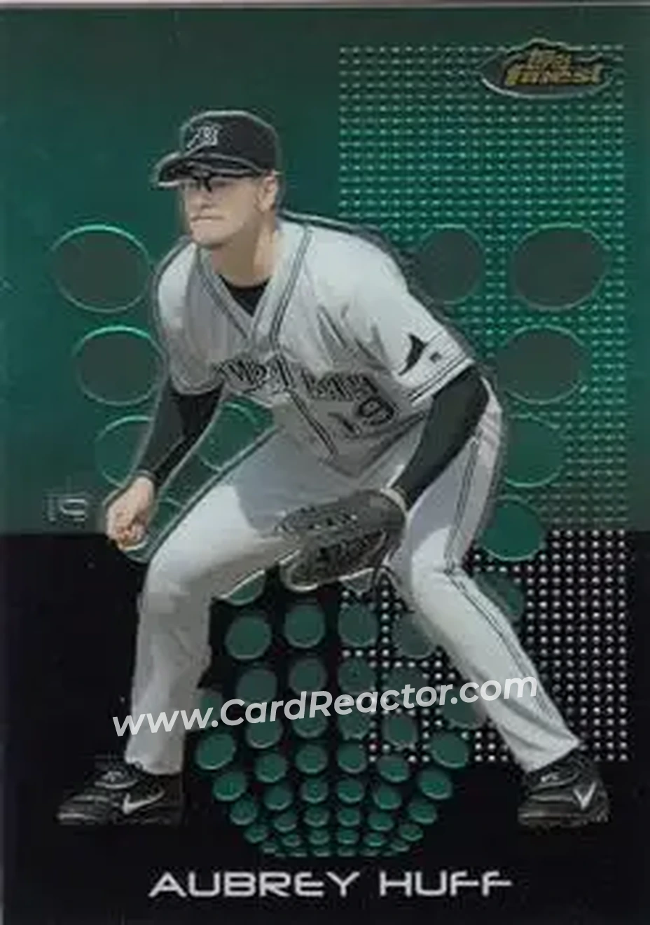 2004 Finest #23 - Aubrey Huff - Tampa Bay Devil Rays - Front