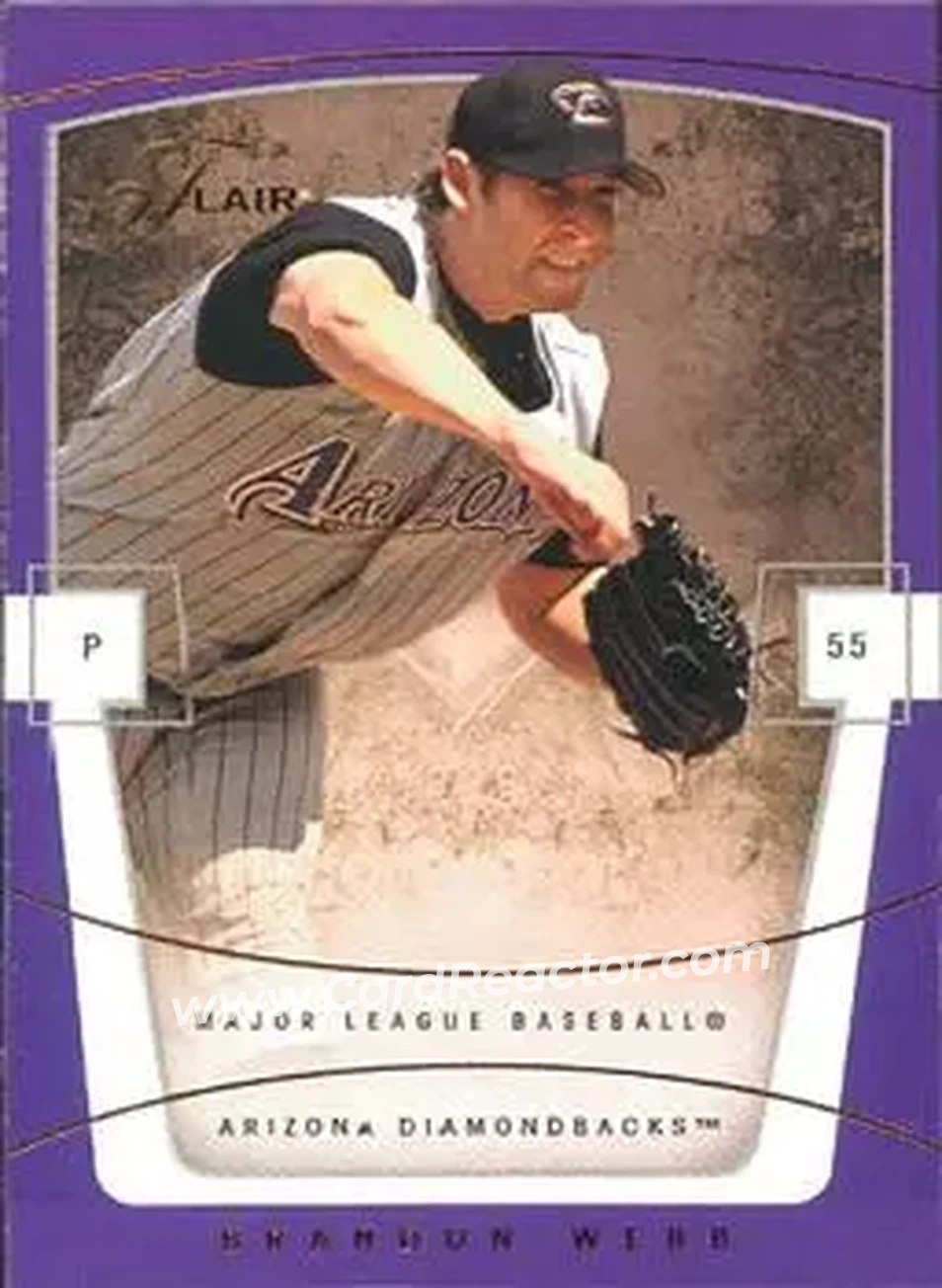2004 Flair #1 - Brandon Webb - Arizona Diamondbacks - Front