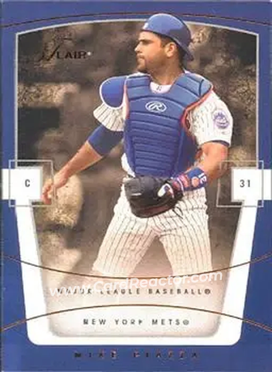 2004 Flair #13 - Mike Piazza - New York Mets - Front