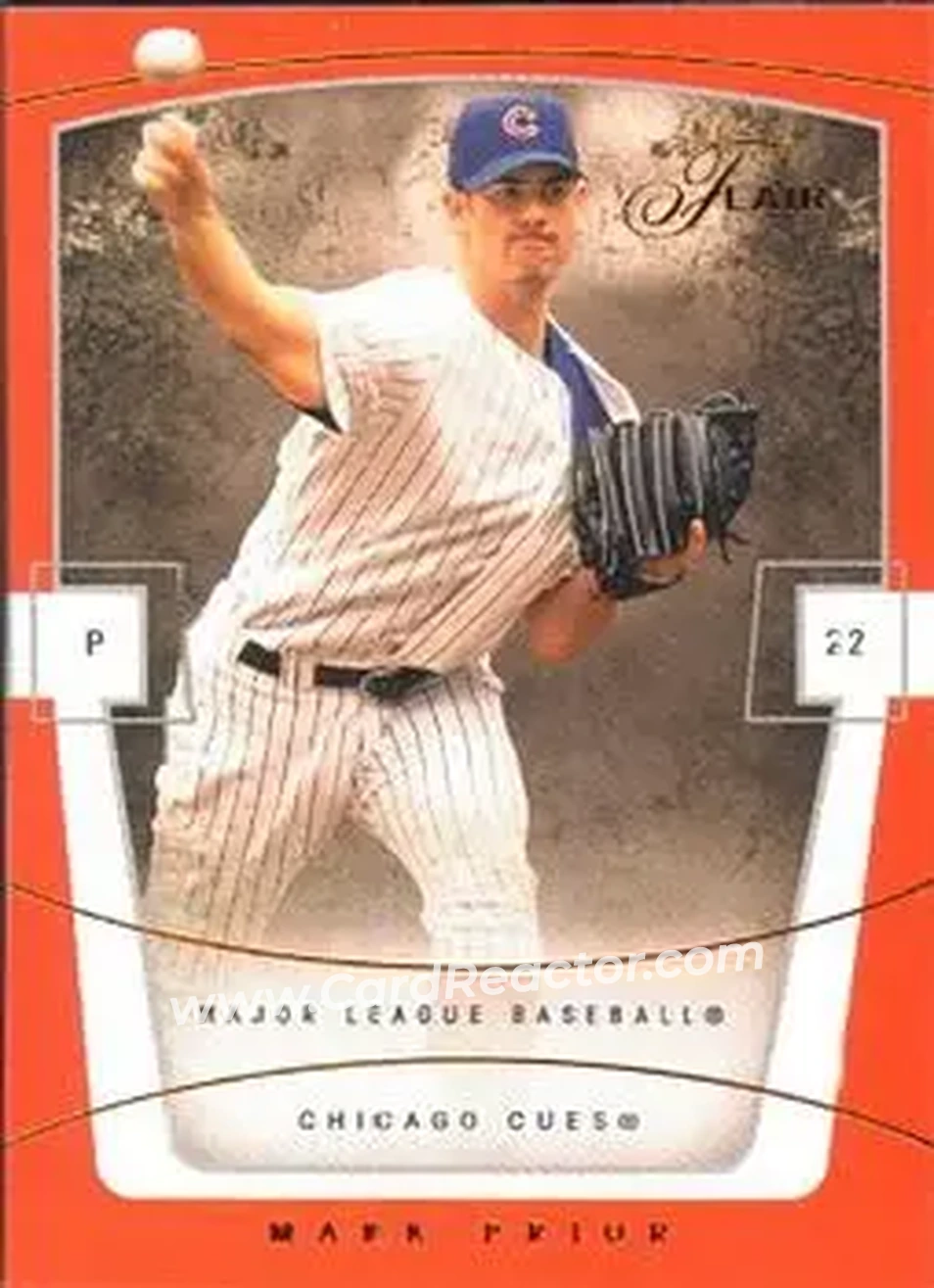 2004 Flair #20 - Mark Prior - Chicago Cubs - Front 2004 Flair #20 - Mark Prior - Chicago Cubs - Front