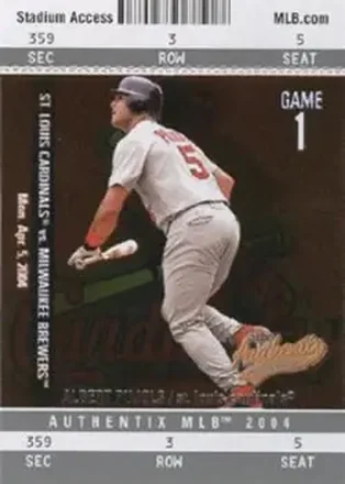 2004 Fleer Authentix #1 - Albert Pujols - St. Louis Cardinals