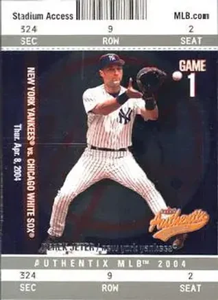 2004 Fleer Authentix #2 - Derek Jeter - New York Yankees