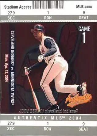2004 Fleer Authentix #3 - Jody Gerut - Cleveland Indians