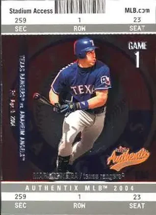 2004 Fleer Authentix #4 - Mark Teixeira - Texas Rangers