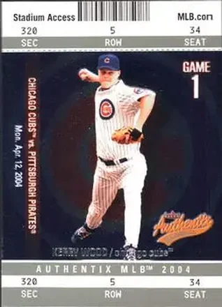 2004 Fleer Authentix #6 - Kerry Wood - Chicago Cubs