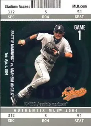 2004 Fleer Authentix #7 - Ichiro - Seattle Mariners