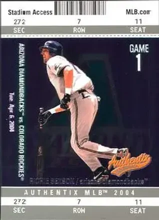 2004 Fleer Authentix #11 - Richie Sexson - Arizona Diamondbacks