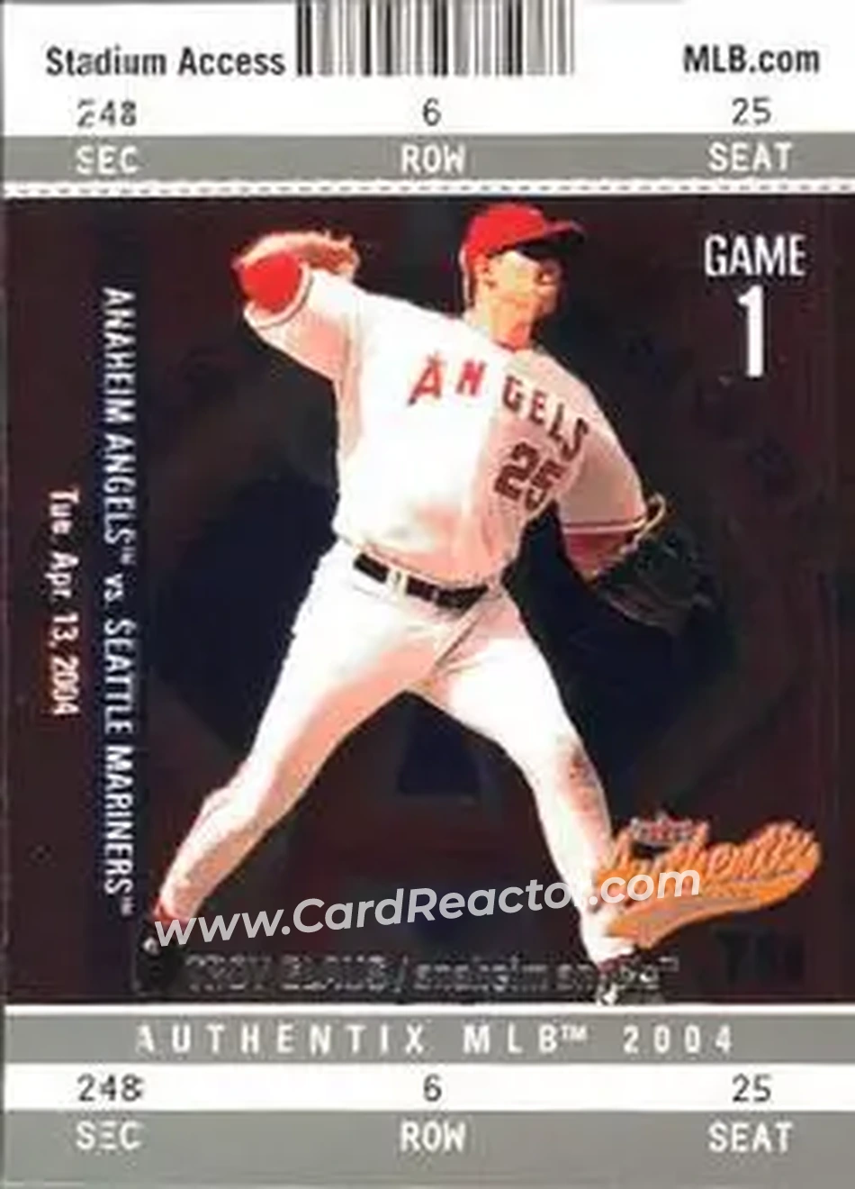 2004 Fleer Authentix #18 - Troy Glaus - Anaheim Angels - Front