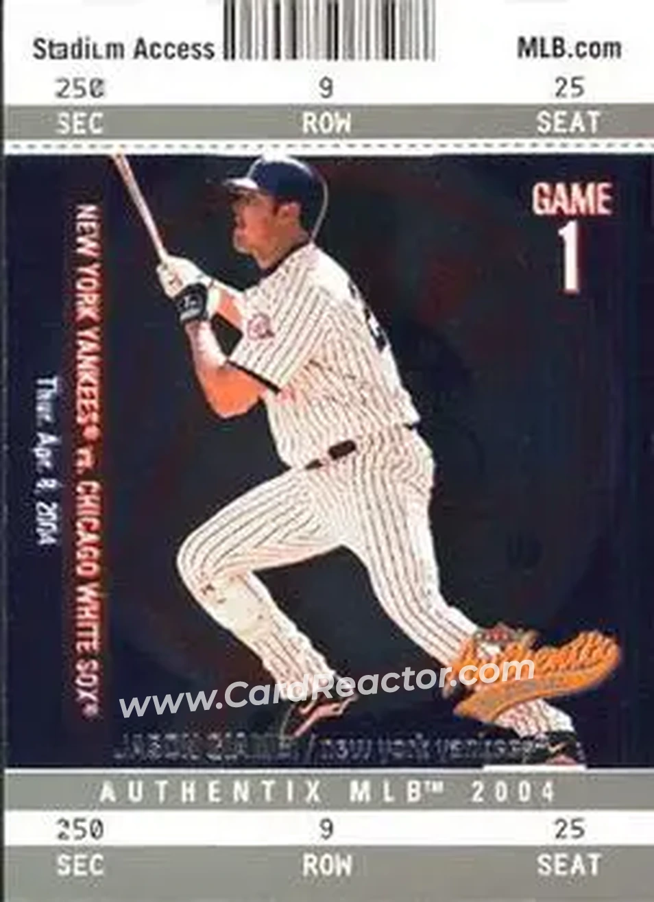 2004 Fleer Authentix #19 - Jason Giambi - New York Yankees - Front 2004 Fleer Authentix #19 - Jason Giambi - New York Yankees - Front