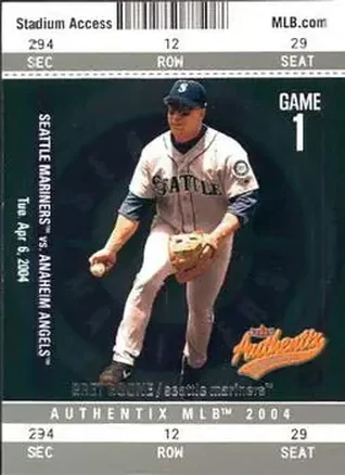 2004 Fleer Authentix #21 - Bret Boone - Seattle Mariners