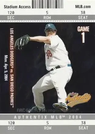 2004 Fleer Authentix #22 - Eric Gagne - Los Angeles Dodgers