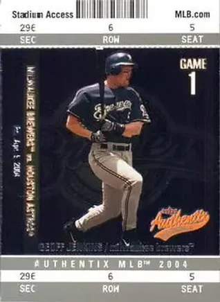 2004 Fleer Authentix #24 - Geoff Jenkins - Milwaukee Brewers