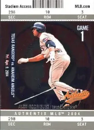 2004 Fleer Authentix #27 - Alex Rodriguez - Texas Rangers
