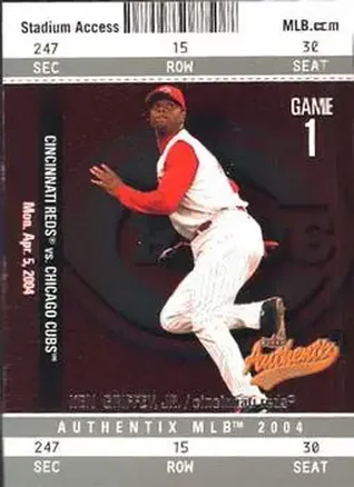 2004 Fleer Authentix #29 - Ken Griffey Jr. - Cincinnati Reds