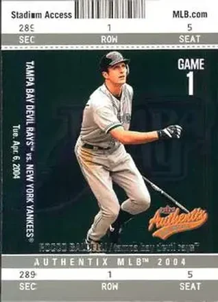 2004 Fleer Authentix #30 - Rocco Baldelli - Tampa Bay Devil Rays