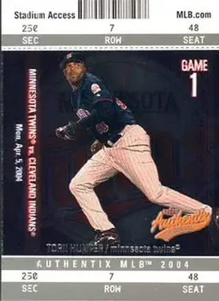 2004 Fleer Authentix #34 - Torii Hunter - Minnesota Twins