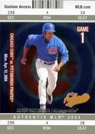 2004 Fleer Authentix #35 - Corey Patterson - Chicago Cubs