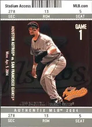 2004 Fleer Authentix #37 - Jeff Bagwell - Houston Astros