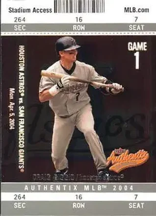 2004 Fleer Authentix #40 - Craig Biggio - Houston Astros