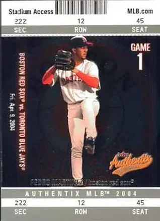 2004 Fleer Authentix #46 - Pedro Martinez - Boston Red Sox
