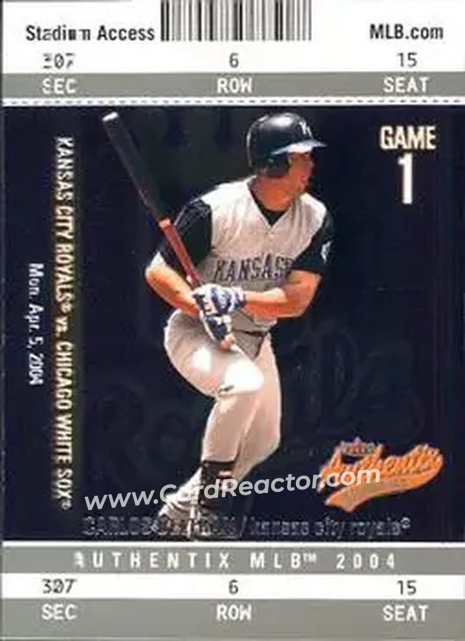 2004 Fleer Authentix #47 - Carlos Beltran - Kansas City Royals - Front