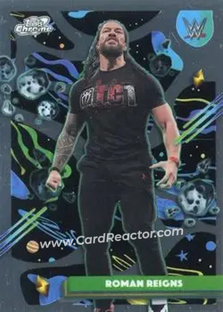 2026 Topps Chrome Cosmic WWE #7 - Roman Reigns - Front 2026 Topps Chrome Cosmic WWE #7 - Roman Reigns - Front