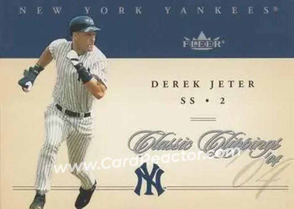 2004 Fleer Classic Clippings #2 - Derek Jeter - New York Yankees - Front 2004 Fleer Classic Clippings #2 - Derek Jeter - New York Yankees - Front