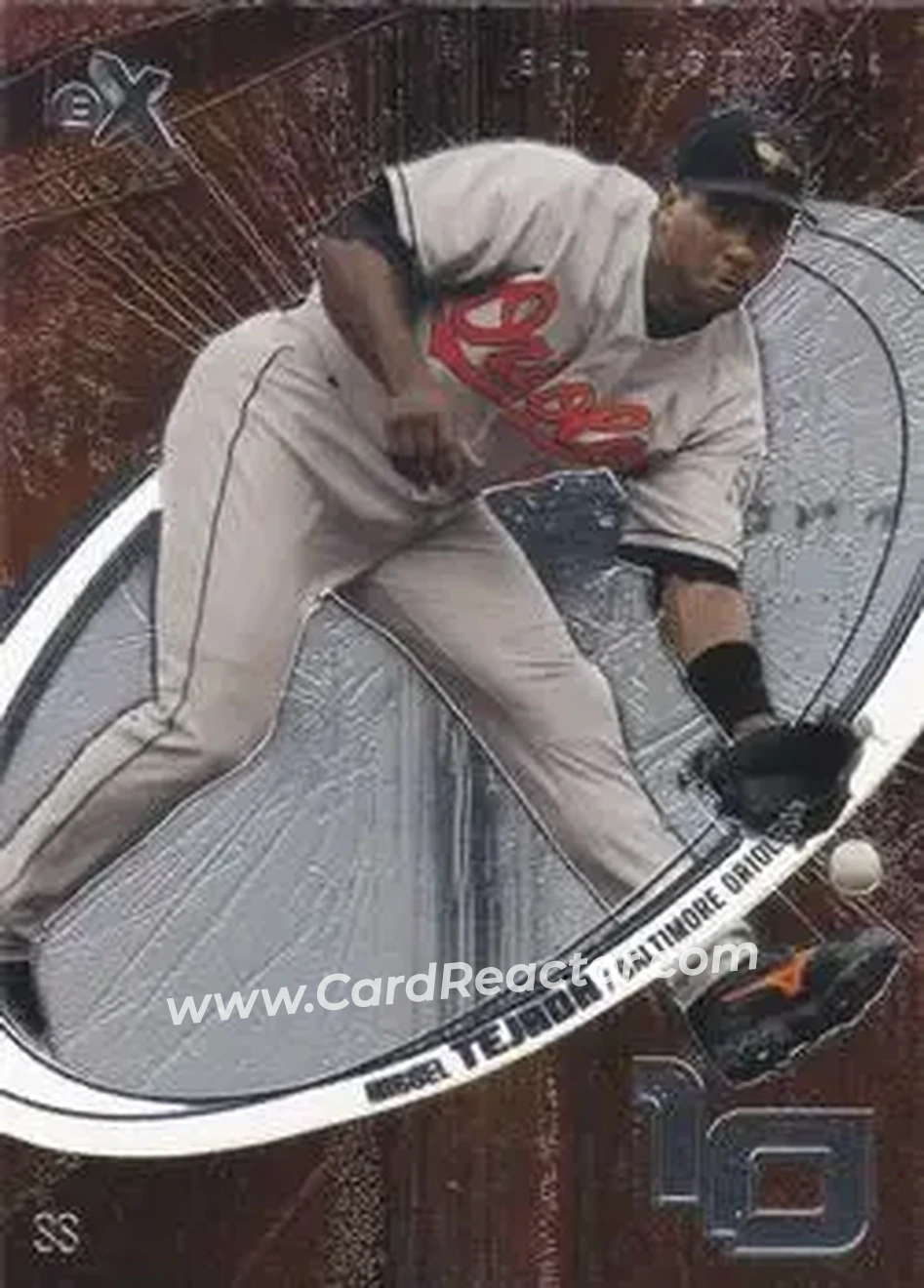 2004 Fleer E-X #4 - Miguel Tejada - Baltimore Orioles - Front