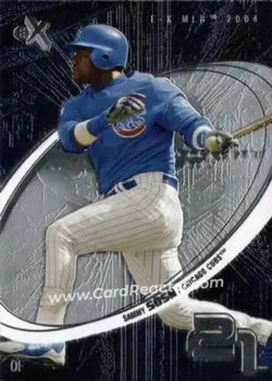 2004 Fleer E-X #7 - Sammy Sosa - Chicago Cubs - Front 2004 Fleer E-X #7 - Sammy Sosa - Chicago Cubs - Front